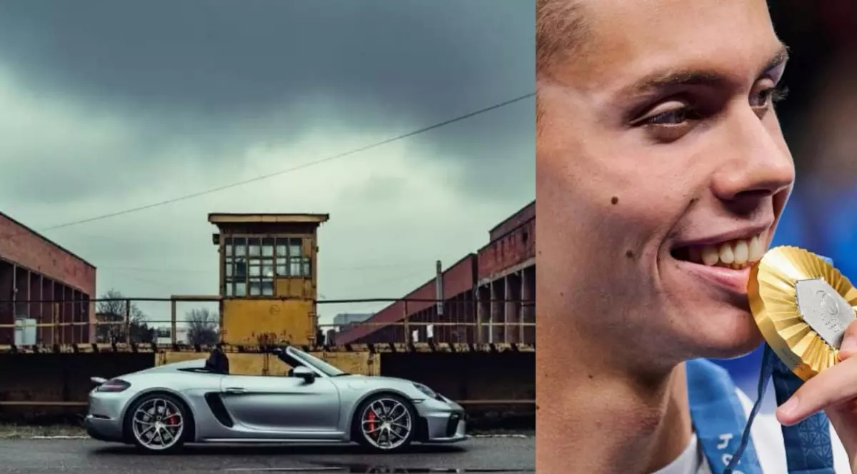 David Popovici alaturi de masina postata pe Instagram - Colaj Libertatea, Foto Instagram