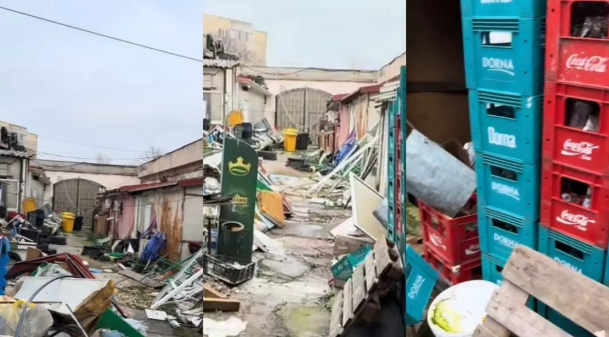 Gunoaie în centrul orașului Constanta