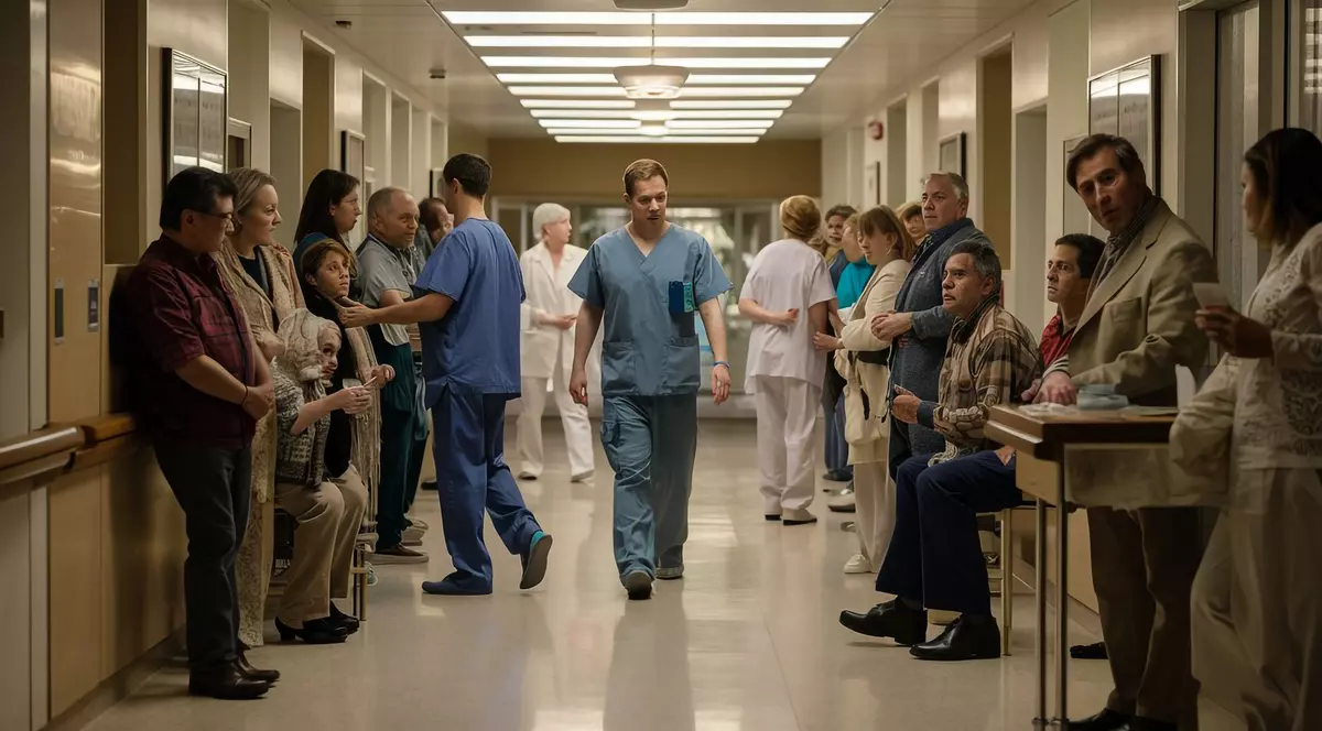 coridor agitat de spital