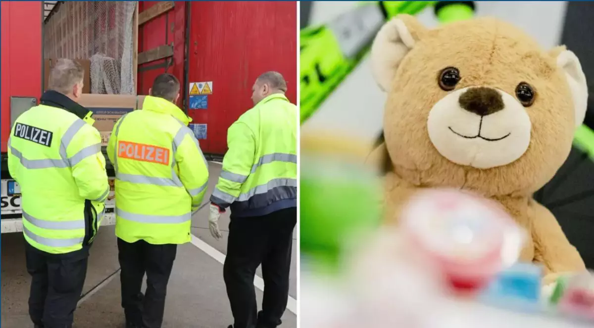 Șofer de TIR tras pe dreapta pentru că abia mai vedea șoseaua prin parbriz: doi ursuleți de pluș, un aparat de cafea, un laptop și un fanion de fotbal