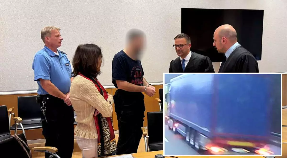 Șoferul român de TIR care a tras cu pistolul în alte camioane, din mers, în Germania- Foto Fuldaer Zeitung