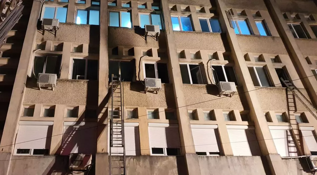 Efectele incendiului petrecut la spitalul din Neamț în noaptea de 14 noiembrie 2020.