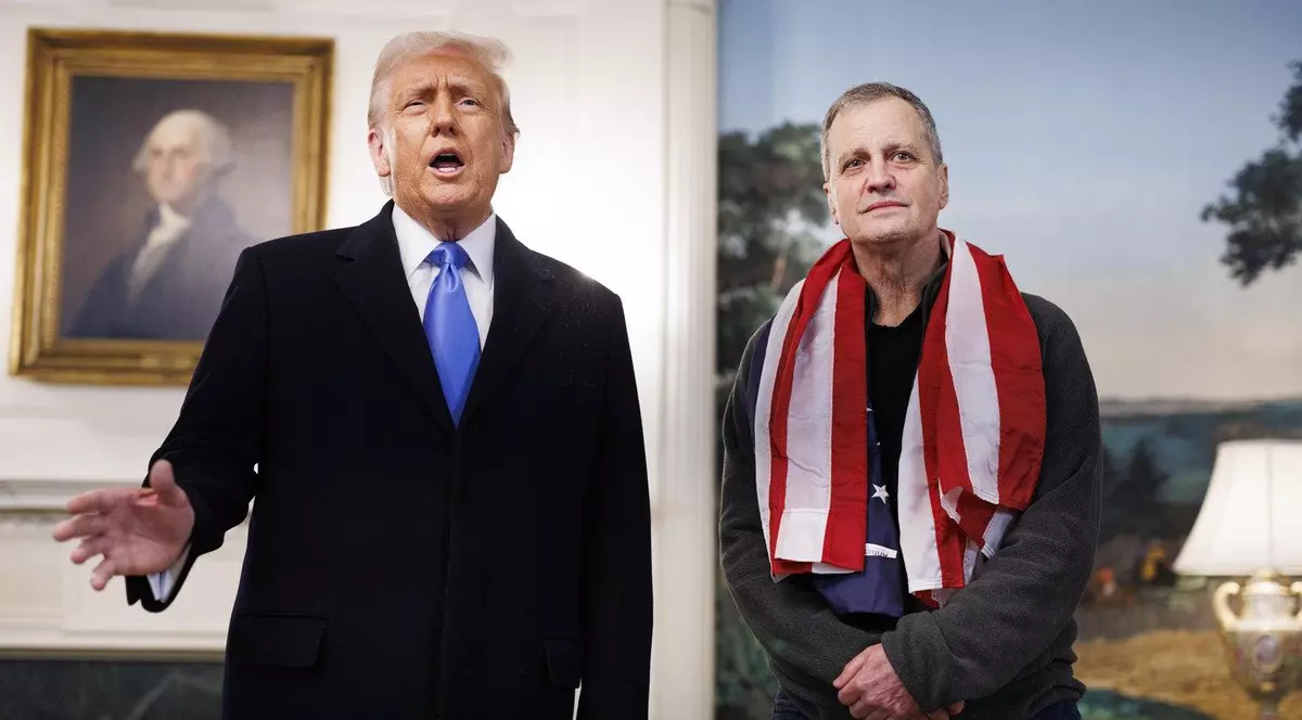 Donald Trump discută cu presă alături de profesorul Marc Fogel, eliberat din Rusia Foto: Profimedia