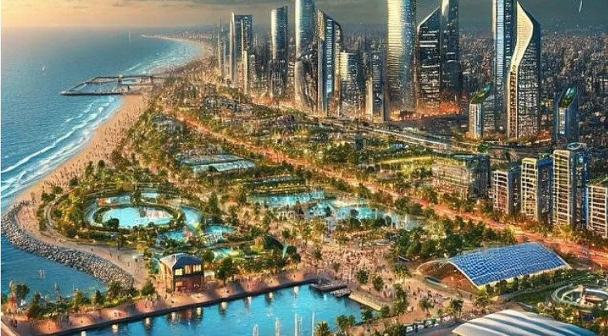 Gaza, 2035. Imagine creată de inteligența artificială Foto: The Times of Israel