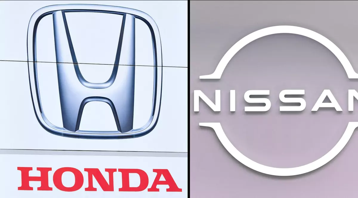 Logo-ul Honda (stânga) și logo-ul Nissan (dreapta).