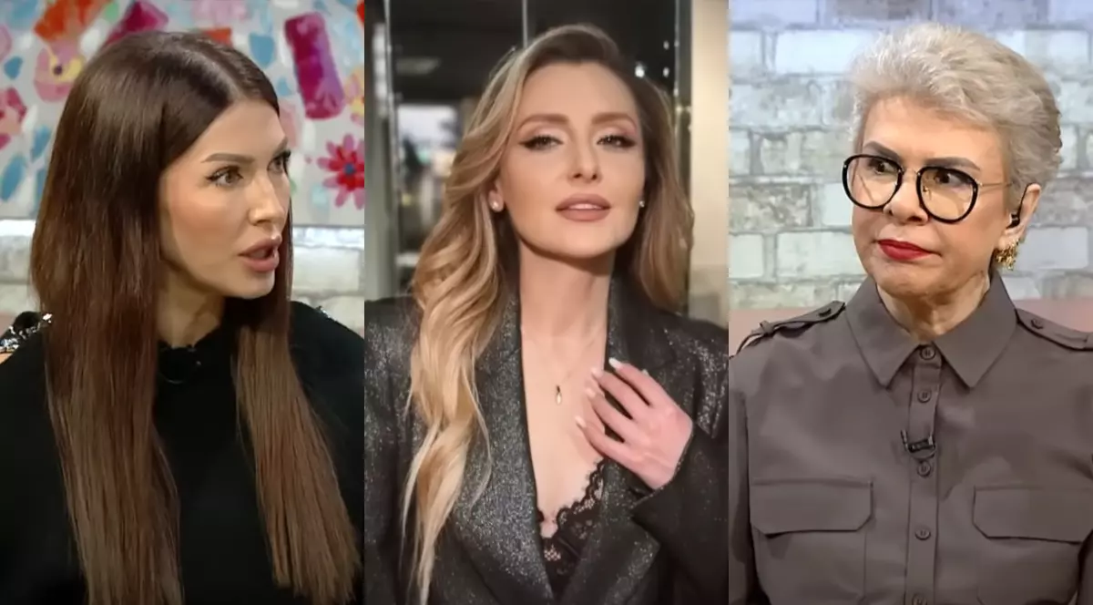 Ilinca Vandici în stânga, Alina Sorescu în centru și Teo Trandafir