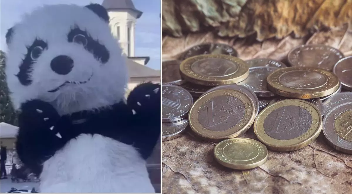 Ionuț, românul care face sute de euro în Italia cu un costum de panda și o boxă portabilă