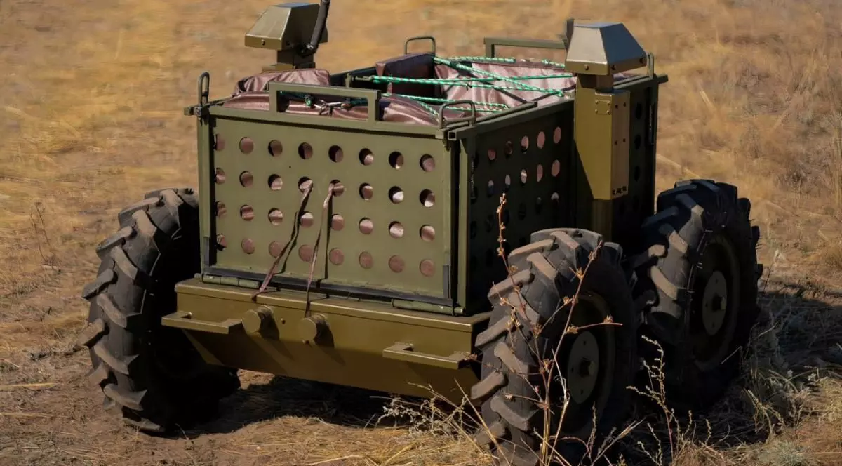Robotul Gulliver, prezentat de forțele armate ucrainene. Are utilizări multiple și este de mare viitor în războiul cu Rusia