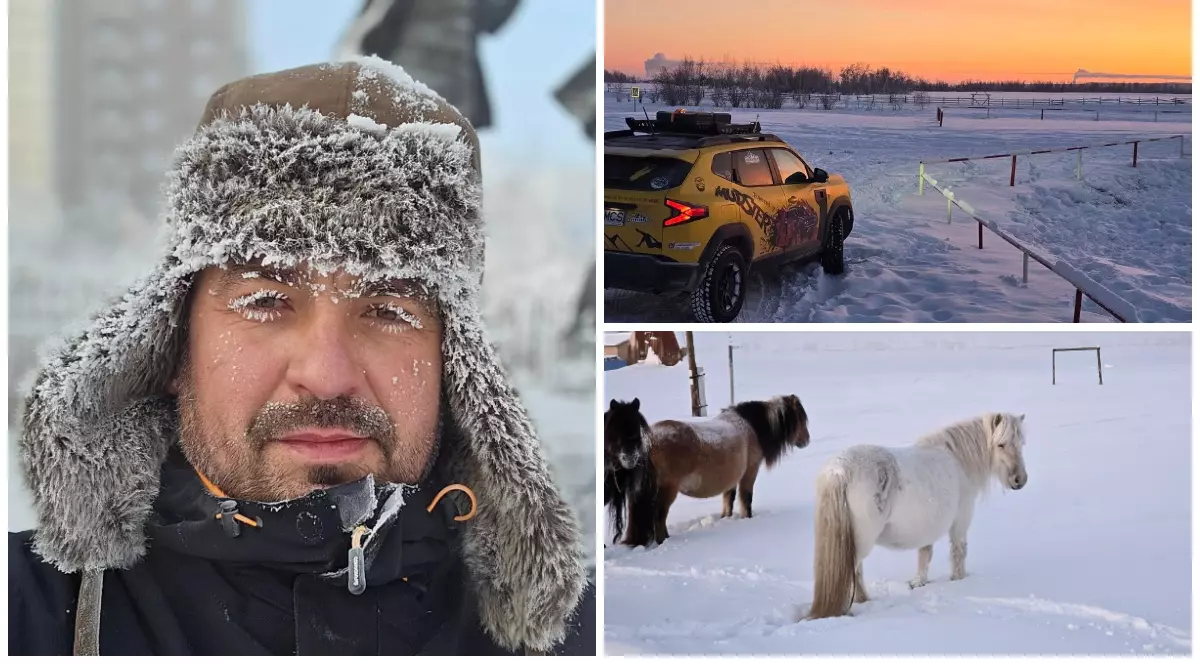 Românul care a traversat Siberia cu un Duster nou, pentru a ajunge în cel mai rece oraș din lume