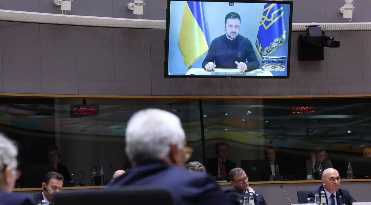Volodimir Zelenski, videoconferinta Brusells