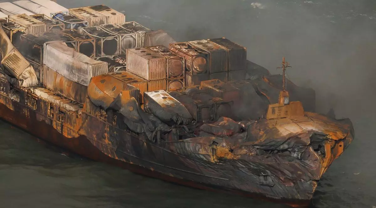 coliziune nava de marfă petrolier Marea Nordului, 11 martie 2025