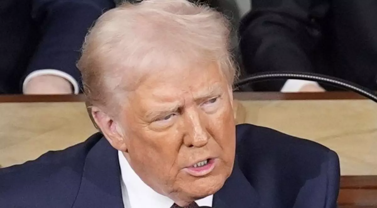 Președintele american Donald Trump ține un discurs în timpul unei sesiuni comune a Congresului, în Camera Reprezentanților din Capitoliul SUA din Washington, Statele Unite ale Americii