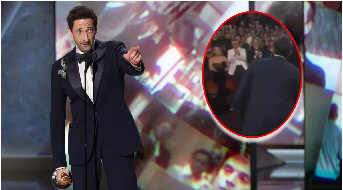 Adrien Brody și-a aruncat guma de mestecat către iubită la Gala Premiilor Oscar 2025