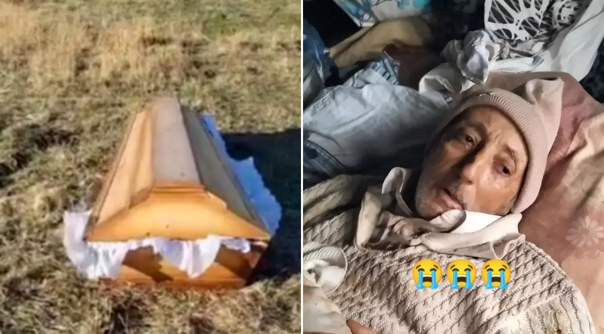 Sicriul unui bărbat a fost abandonat, pe câmp, în noroi, în Vaslui.