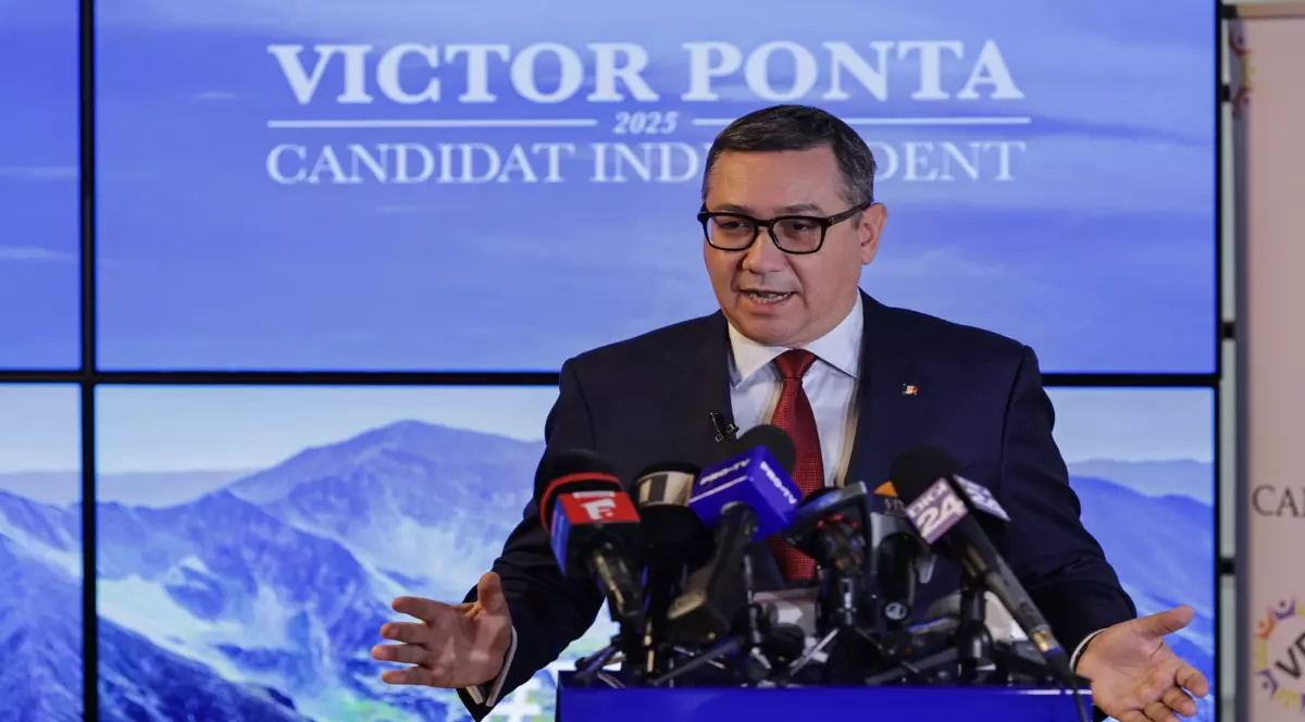 Victor Ponta ]n Conferința de presă