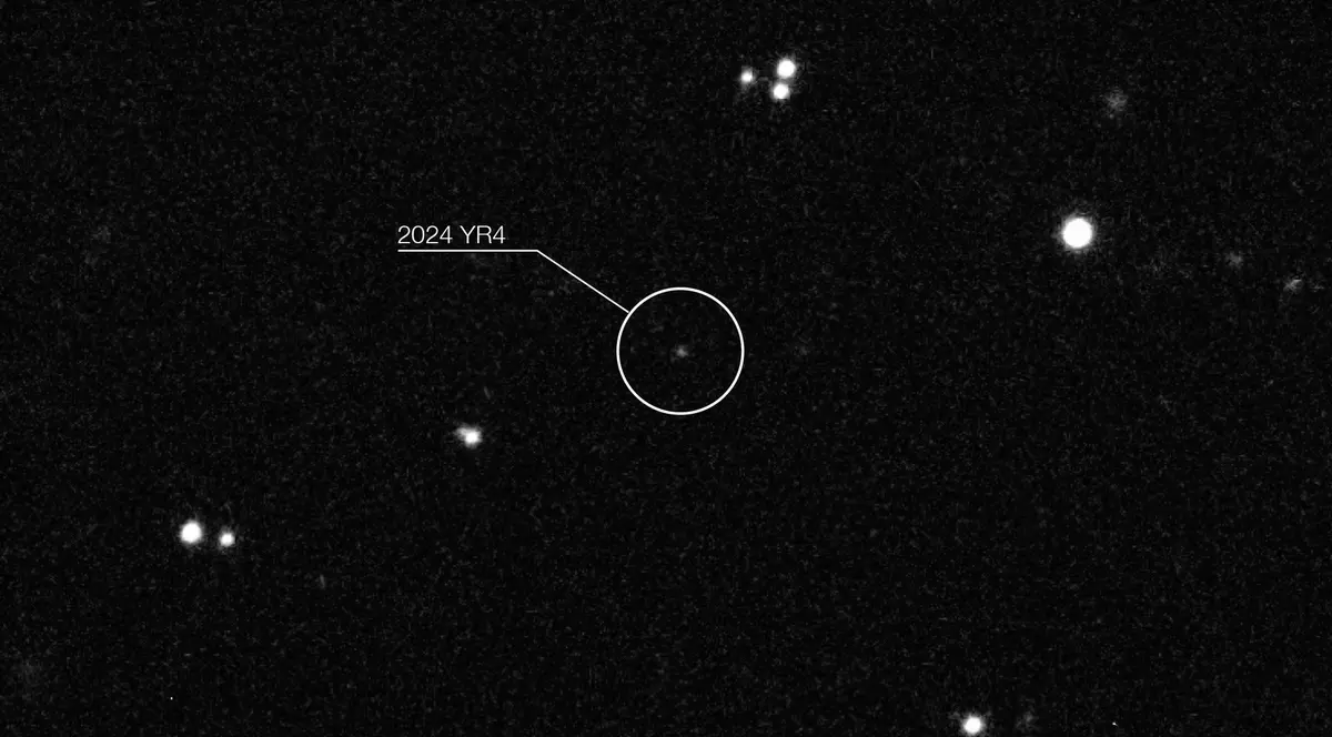 Imagine cu asteroidul 2024 YR4
