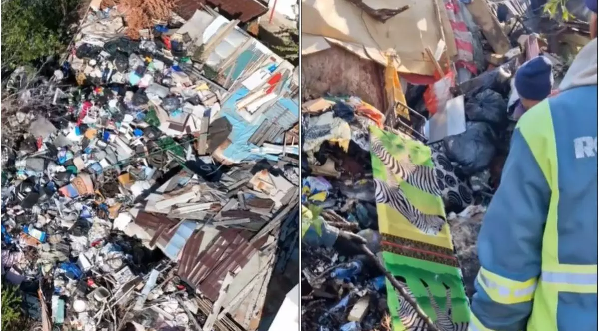 Casa din București care a disperat 100 de vecini: 4 metri înălțime de gunoaie pe 300 de metri pătrați. Autoritățile au scos 9 basculante de gunoi