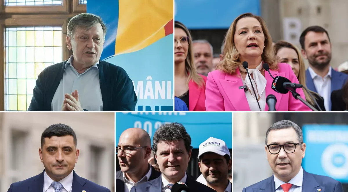 Crin Antonescu, Elena Lasconi, George Simion, Nicosur Dan, Victor Ponta