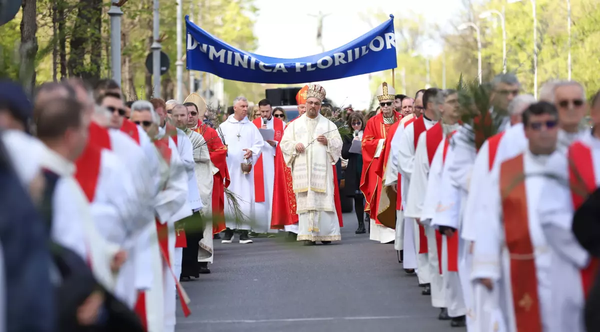 preoți catolici la pelerinajul de Florii