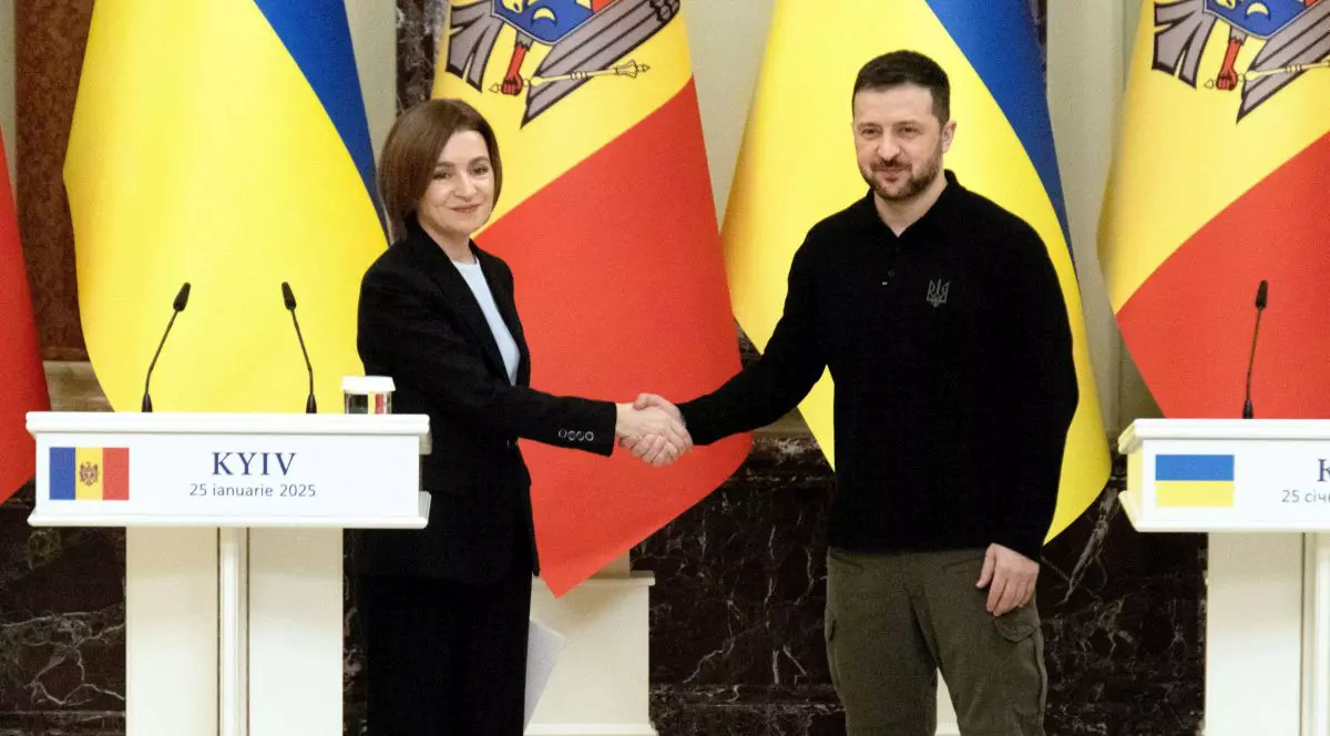 Președinta Republicii Moldova, Maia Sandu, alături de președintele ucrainean Volodimir Zelenski