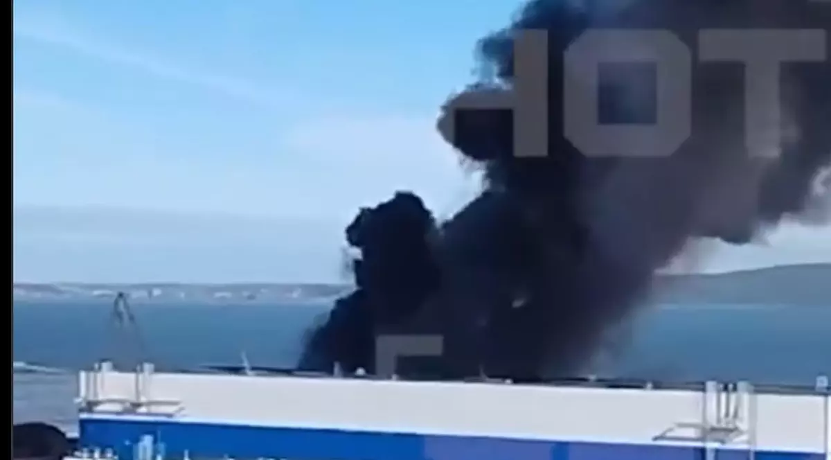 Incendiu la șantierul naval din Petrozavodsk Captură X