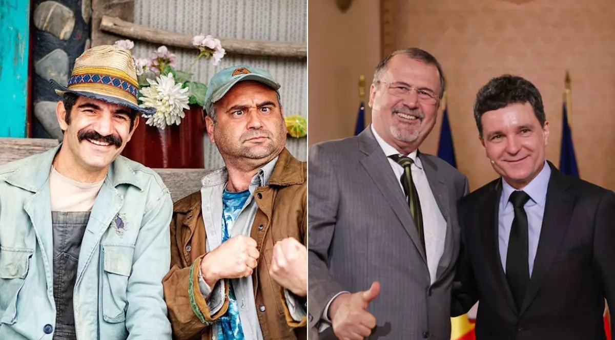 Actori din Las Fierbinți alături de candidații la prezidențiale John-Ion Banu-Muscel și Nicușor Dan