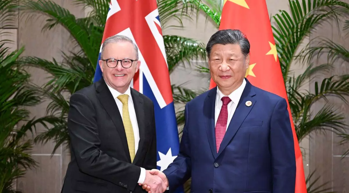 Președintele chinez Xi Jinping se întâlnește cu prim-ministrul australian Anthony Albanese în marginea celui de-al 19-lea Summit G20 de la Rio de Janeiro, Brazilia, 18 noiembrie 2024.