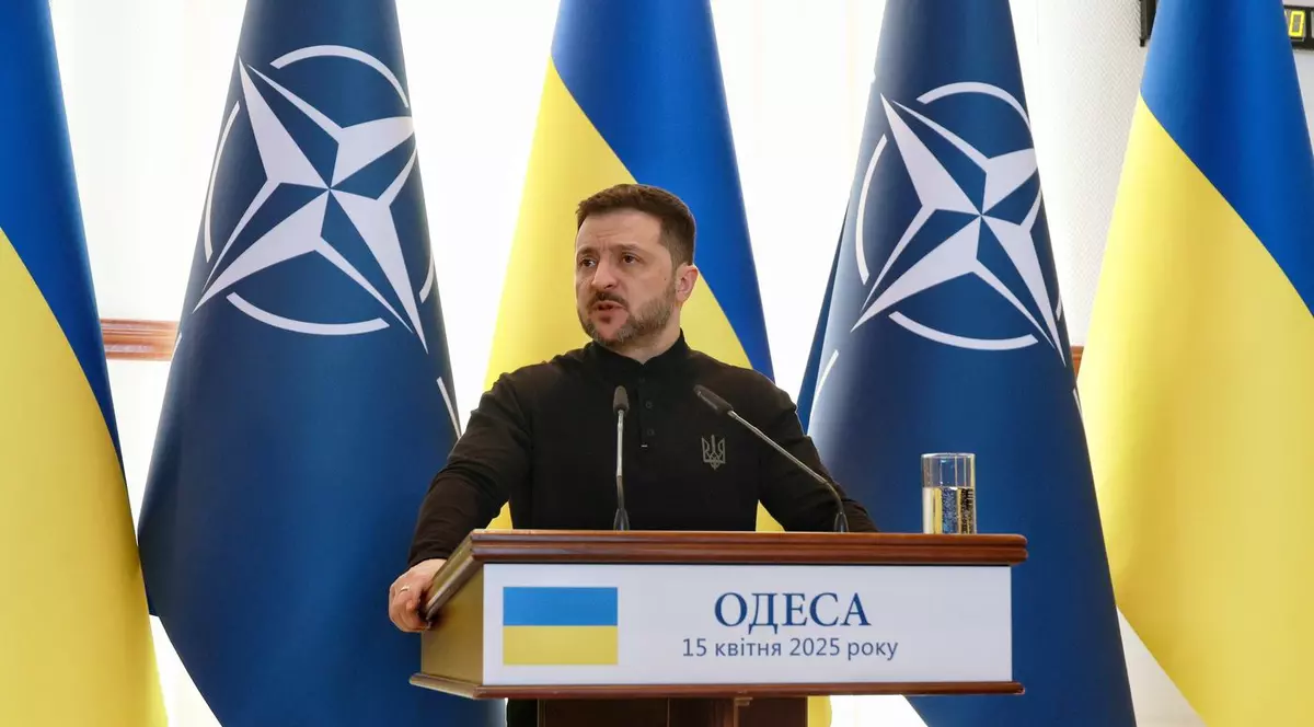 Volodimir Zelenski într-o conferință de presă la Odesa Foto: Profimedia