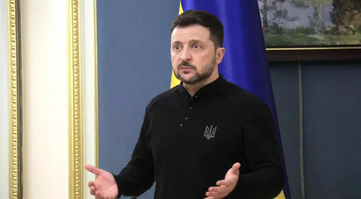 4 aprilie 2025, Kiev, Ucraina: Președintele Ucrainei Volodymyr Zelenskyy susține o conferință de presă la Kiev, Ucraina, pe 4 aprilie 2025.