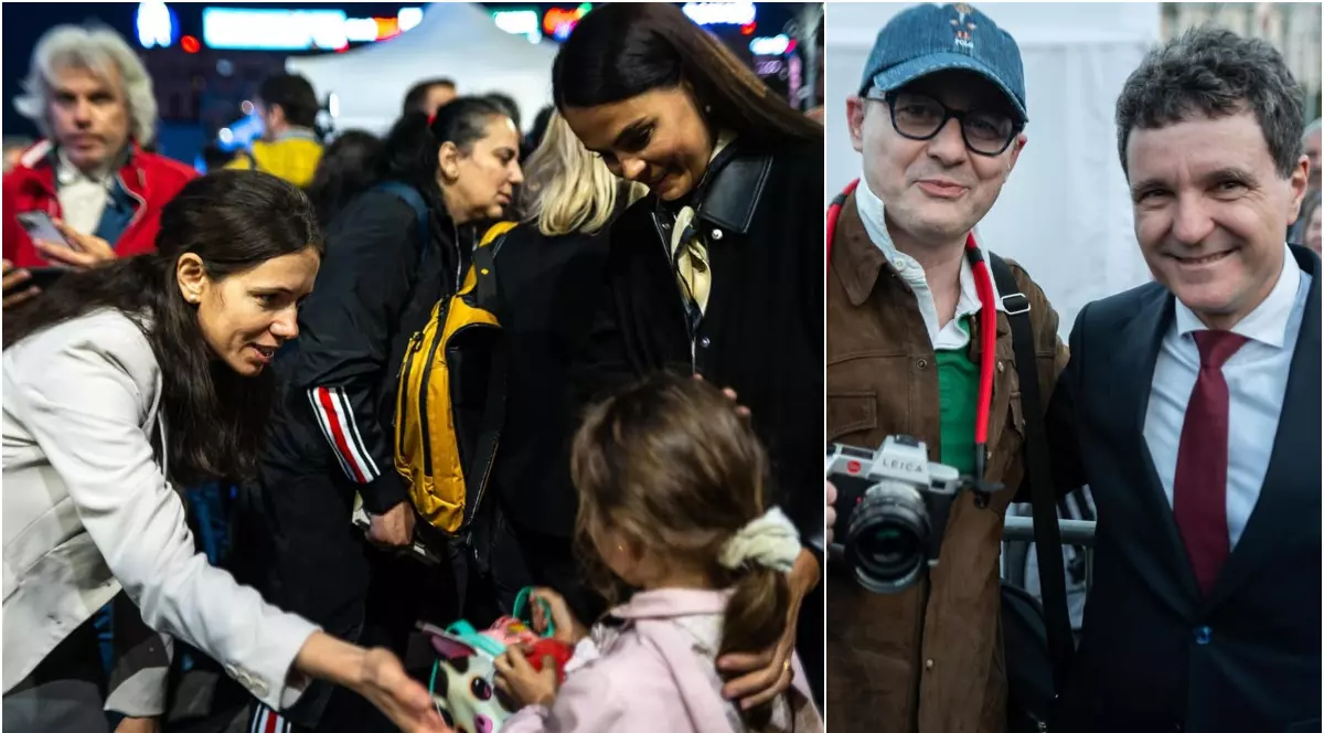 Anca Serea alături de Mirabela Grădinaru și Adi Sînă alături de Nicușor Dan | Foto: Instagram @adriansina.photography