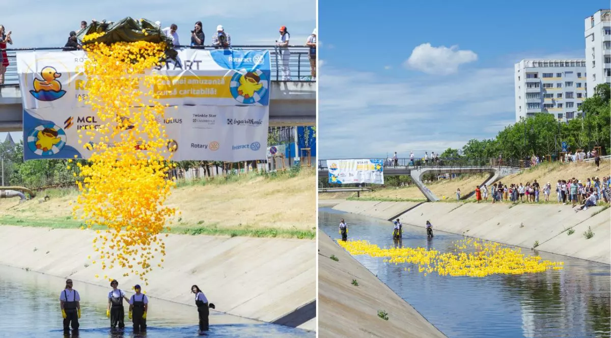 cursă de rățuște de cauciuc, organizată la Iași, 1 iunie 2024