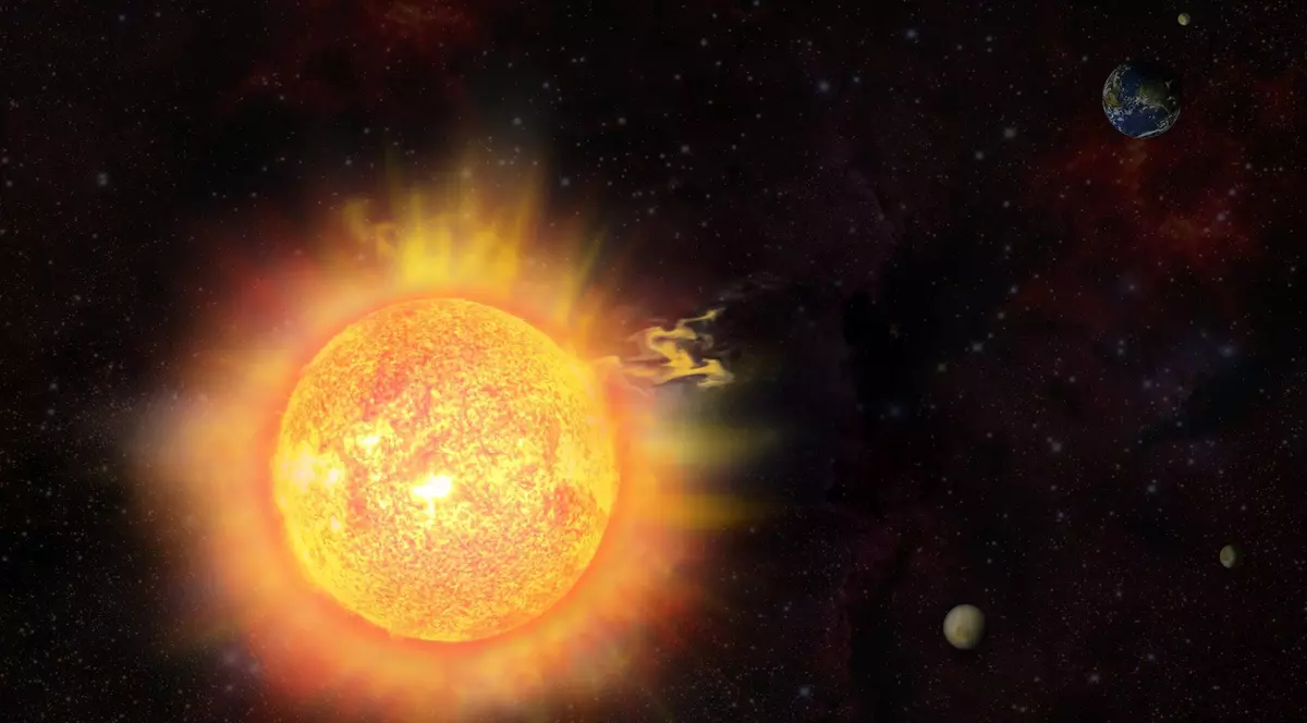 Ilustrație furtună solară