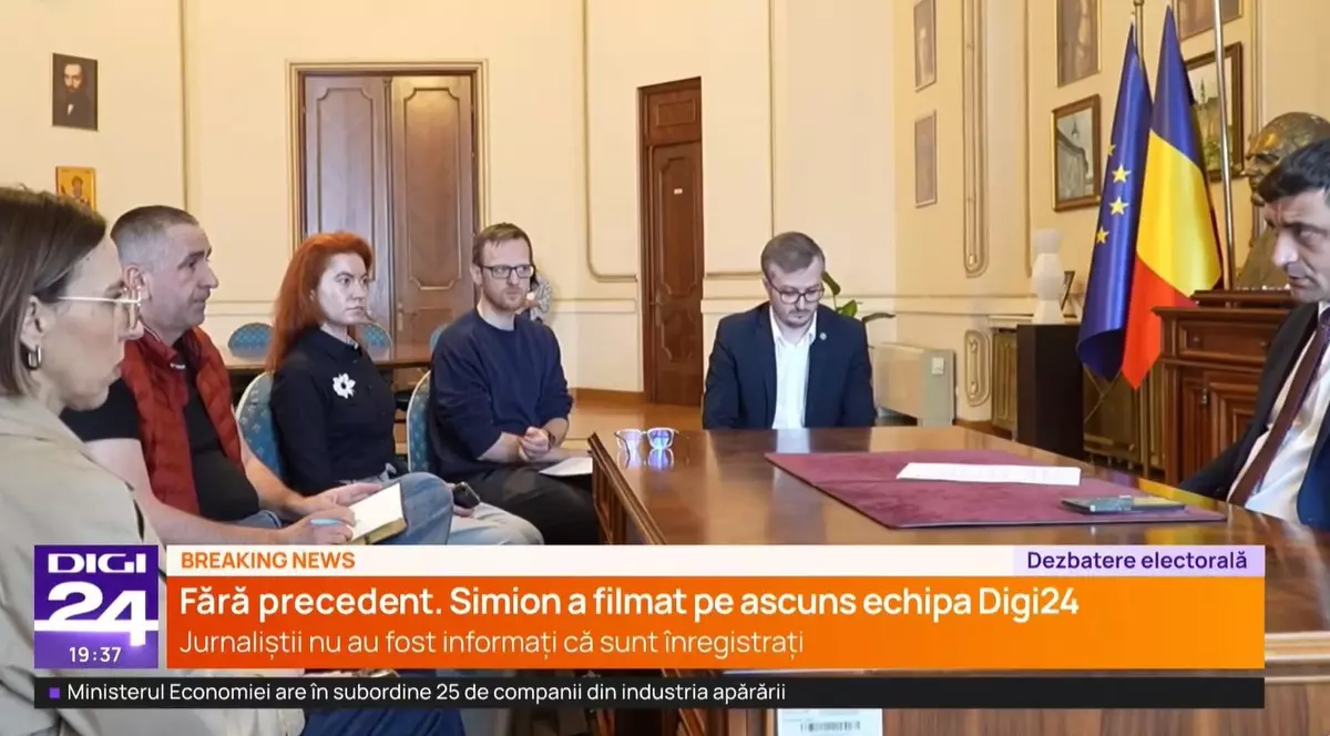 George Simion a chemat jurnaliștii Digi 24 în biroul său și i-a filmat
