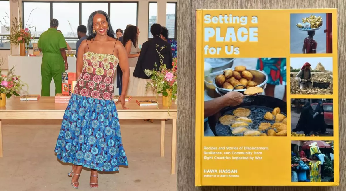 Hawa Hassan, autoare a cărții „Setting a Place for Us” / coperta cărții „Setting a Place for Us”