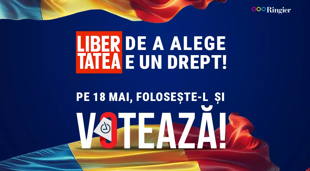 Logo Libertatea de a alege e un drept, votează pe 18 mai!