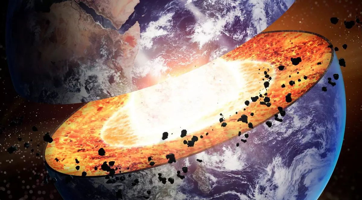 Structura nucleului Pământului. Elemente ale acestei imagini 3D furnizate de NASA