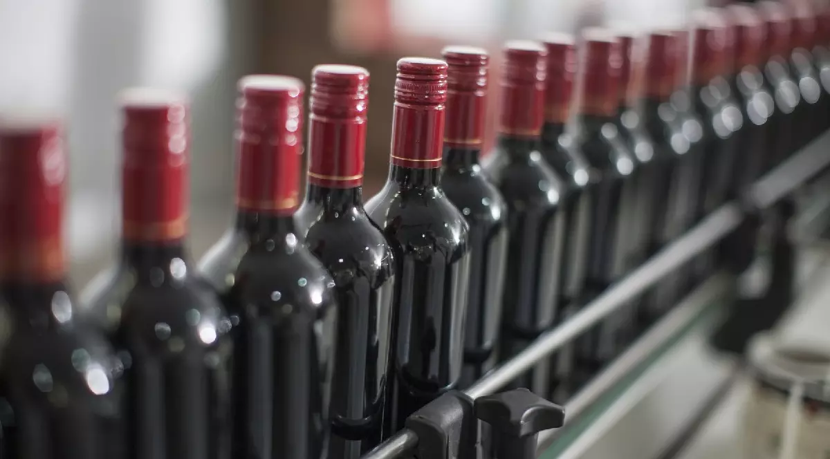 multe sticle de vin fără etichetă