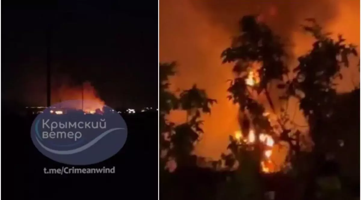 Ucraina a atacat cu drone ținte în Crimeea ocupată și un incendiu lângă aerodromul din Crimeea, după un atac cu drone în noaptea de 2 mai 2025