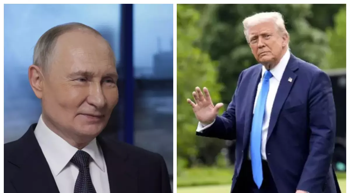 Colaj cu Vladimir Putin (stânga) și Donald Trump (dreapta) Foto: Profimedia