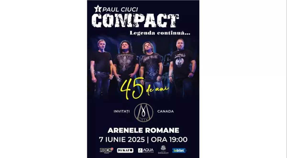 Compact – 45 de ani împreună. Legenda continuă! Concert aniversar pe 7 iunie, la Arenele Romane