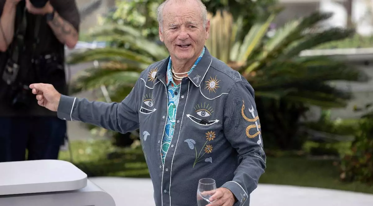 Bill Murray în timpul sesiunii foto pentru filmul „The Phoenician Scheme” în cadrul celui de-al 78-lea Festival Internațional de Film de la Cannes