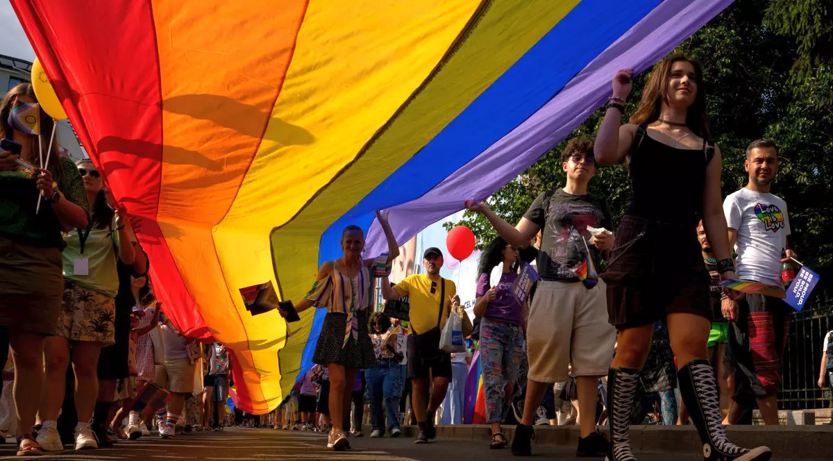 Fotografie ilustrativă de la un marș al LGBT