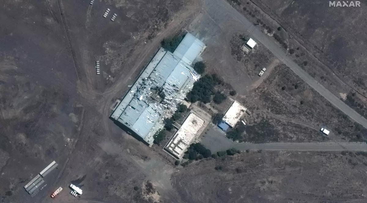 imagini din satelit ale Maxar Technologies arata un site nuclear iranian dsitrus