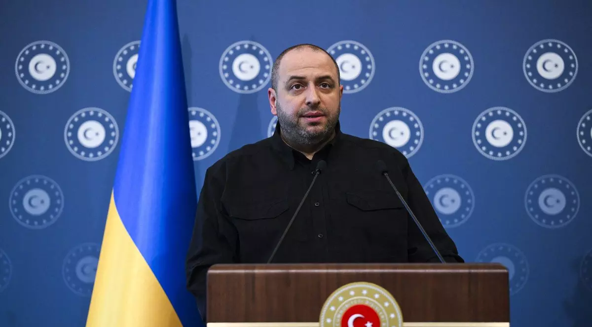 Rustem Umerov, într-o conferință de presă, la Istanbul. Imagine cu caracter ilustratv Foto: Profimedia