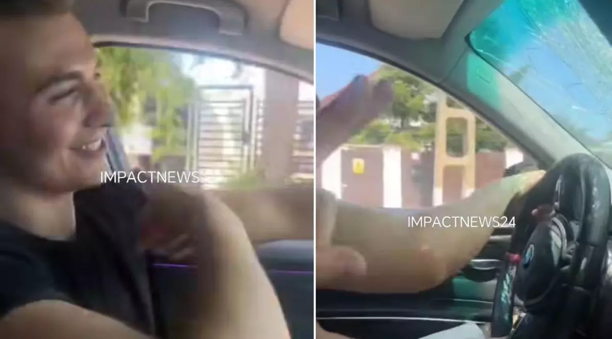 tânăr de la Școala de Poliție a fost filmat la volan, cu parbrizul distrus, cântând manele după ce ar fi lovit un pieton