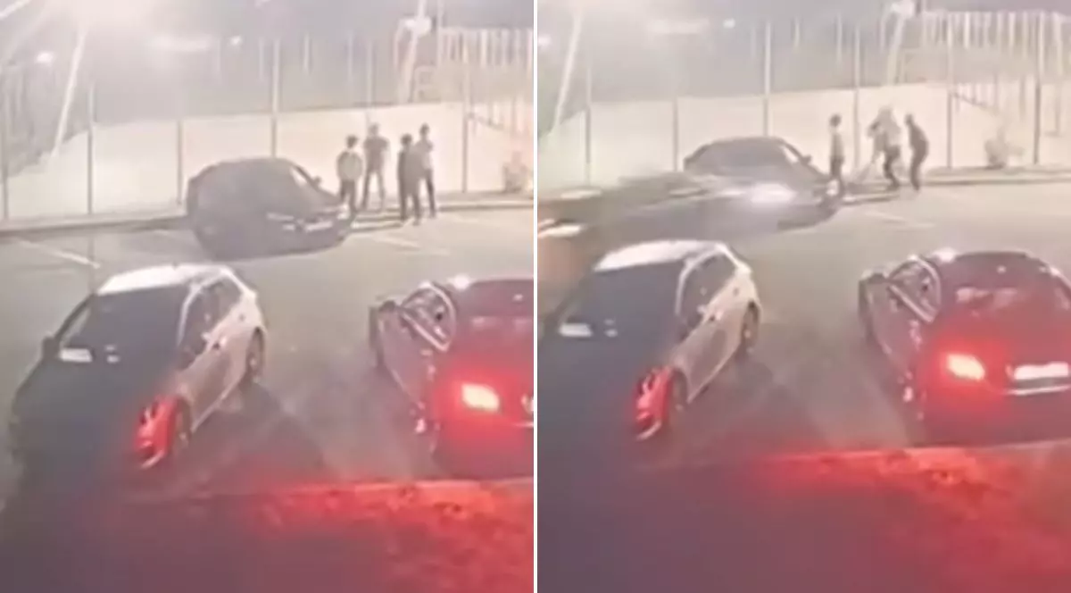 Un grup de tineri din Caransebeș a fost lovit din plin de o mașină.