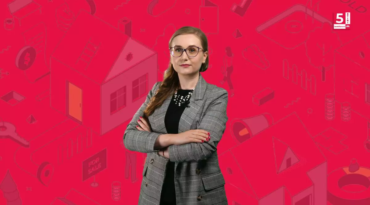 Corina Vârlan în emisiunea 5 știri imobiliare, ultima ediție din iulie.