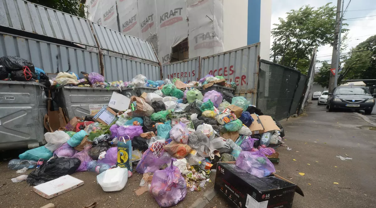 Cei care depozitează gunoiul menajer lângă tomberoane riscă pedepse dure. Foto Hepta