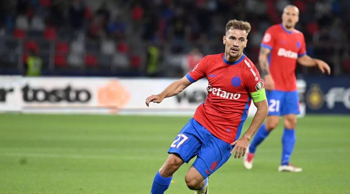 Darius Dumitru Olaru in meciul dintre FCSB si FC Hermannstadt, contand pentru Superliga Superbet, desfasurat pe Stadionul Steaua-Ghencea din Bucuresti, sambata 12 iulie 2025. © FOTO:Razvan Pasarica/SPORT PICTURES