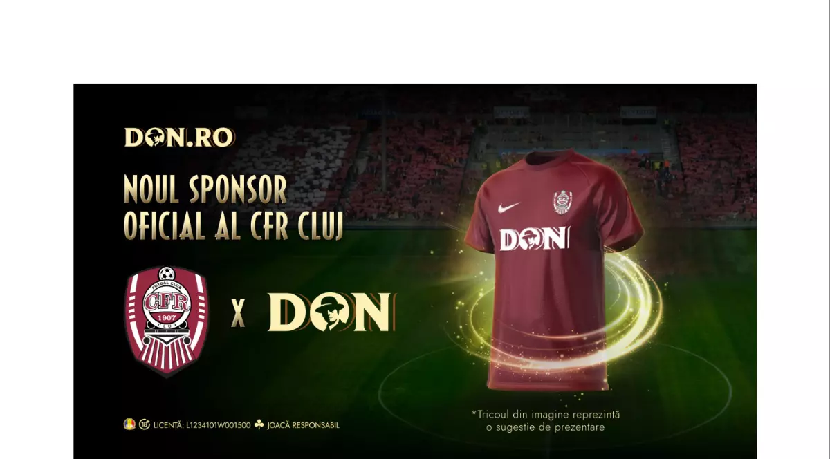 Don.ro este noul sponsor oficial al CFR Cluj, unul dintre cele mai mari cluburi de fotbal din România